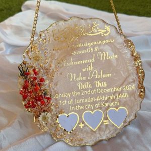 Nikkah Resin Thumb Board Orange Blossom